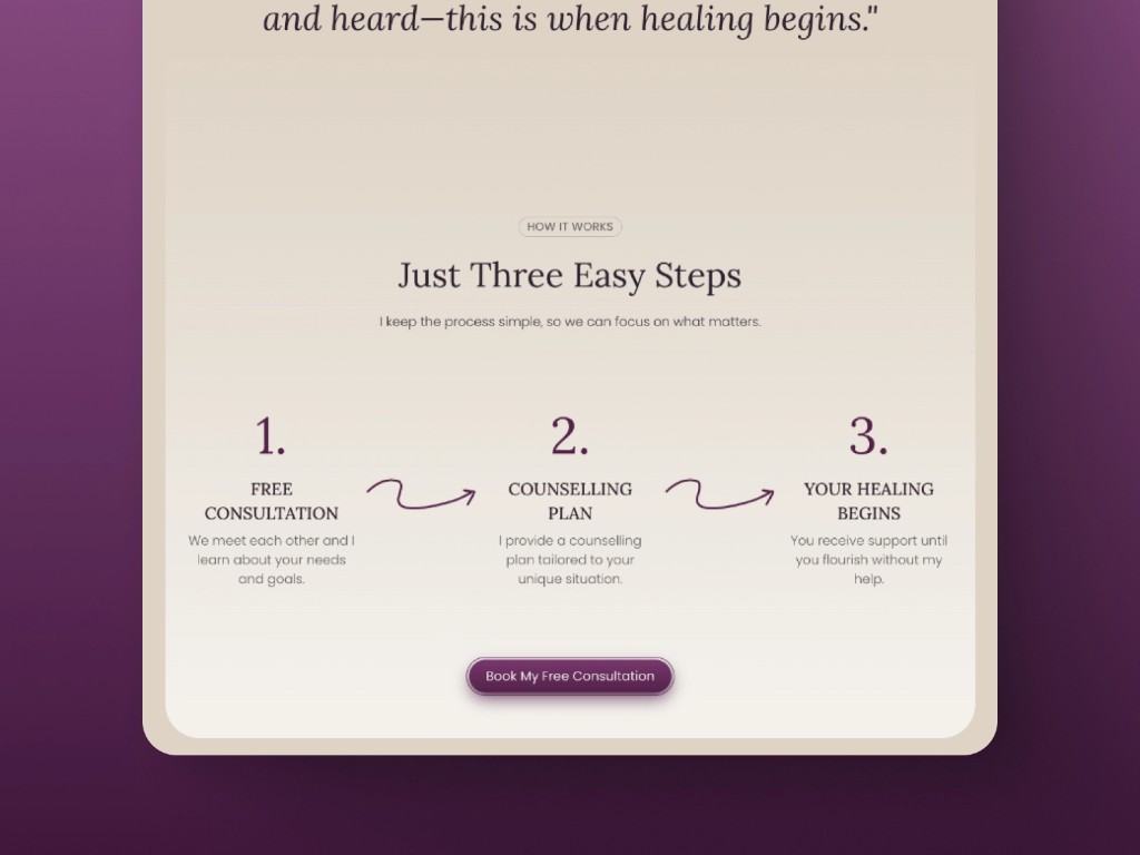 Spiritual counselling services section